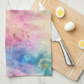 Vintage Dandelion Abstract Pattern (7) Geschirrtuch (Viertel Falte)