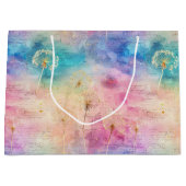 Vintage Dandelion Abstract Pattern (7) Große Geschenktüte (Vorderseite)