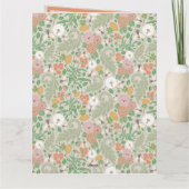 Vintage Dandelion-Stiefmütterchen Besetztes Bienen Dankeskarte (Rückseite)