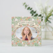 Vintage Dandelion-Stiefmütterchen Besetztes Bienen Karte (Stehend Vorderseite)