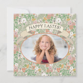 Vintage Dandelion-Stiefmütterchen Besetztes Bienen Karte (Vorderseite)