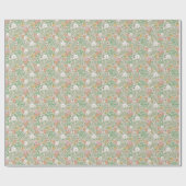 Vintage Dandelion-Stiefmütterchen Busy Bees Spring Geschenkpapier (Flach)