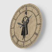 Vintage Dandy Gent Große Wanduhr (Winkel)