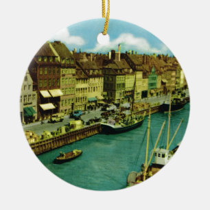 Vintage Dänemark, Kopenhagener Uferpromenade Keramikornament