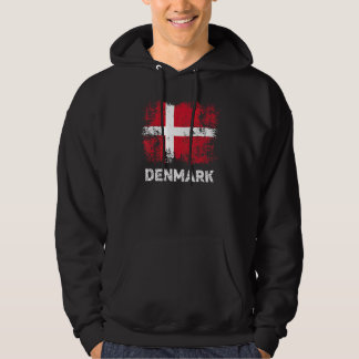 Vintage dänische Flagge Patriotische Dänemark-Flag Hoodie