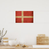 Vintage dänische Flagge Poster (Küche)
