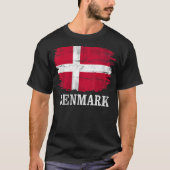 Vintage dänische Flagge T-Shirt (Vorderseite)