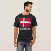 Vintage dänische Flagge T-Shirt (Vorne ganz)