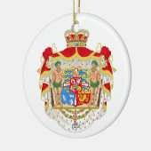 Vintage dänische Königliche Wappen Dänemarks Keramik Ornament (Links)