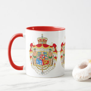 Vintage dänische Königliche Wappen Dänemarks Tasse
