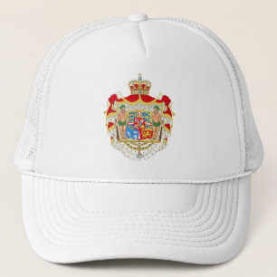 Vintage dänische Königliche Wappen Dänemarks Truckerkappe