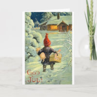 Vintage dänische / norwegische God Jul Weihnachtsk