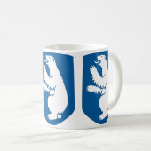 Vintage dänische Wappen Kaffeetasse (VorderseiteRechts)