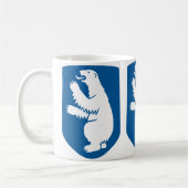 Vintage dänische Wappen Kaffeetasse (Links)