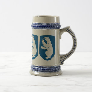 Vintage dänisches königliches Wappen Grönlands Bierglas