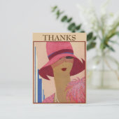 Vintage DANK, Textpostkarte ändern Postkarte (Stehend Vorderseite)