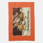 Vintage-Dankesgottesdienst-Essen Geschirrtuch (Vertikal)