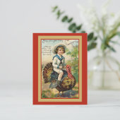Vintage-Dankesgreeting Postkarte (Stehend Vorderseite)