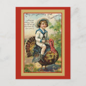 Vintage-Dankesgreeting Postkarte (Vorderseite)
