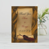 Vintage Dankeskarte (Stehend Vorderseite)