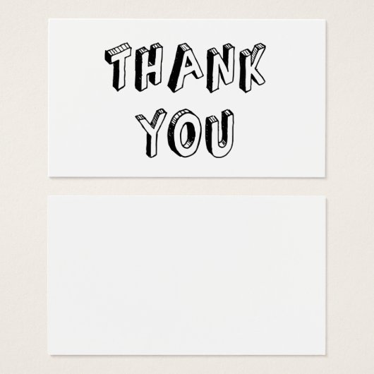 Vintage Dankeskarte (Vorne & Hinten)