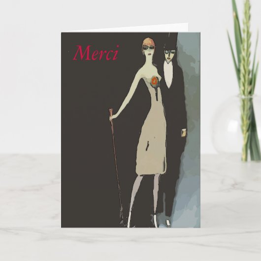 Vintage Dankeskarte (Vorderseite)