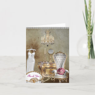 VINTAGE-DANKESKARTE FÜR BRIDAL SHOWER DANKESKARTE