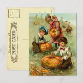 Vintage-Dankespostkarte Feiertagspostkarte (Vorne/Hinten)