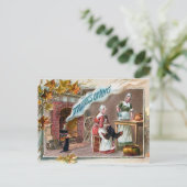 Vintage-Dankespostkarte Postkarte (Stehend Vorderseite)