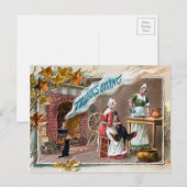 Vintage-Dankespostkarte Postkarte (Vorne/Hinten)