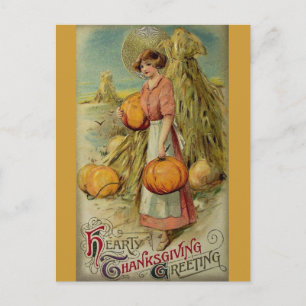 Vintage-Dankfest-Postkarte Feiertagspostkarte
