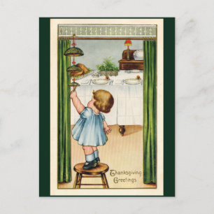 Vintage-Dankfest-Postkarte Feiertagspostkarte