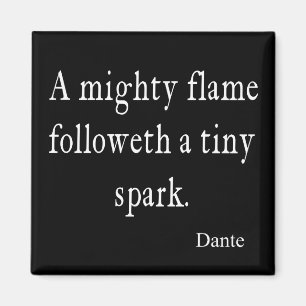 Vintage Dante mächtige Flammen-kleine Magnet