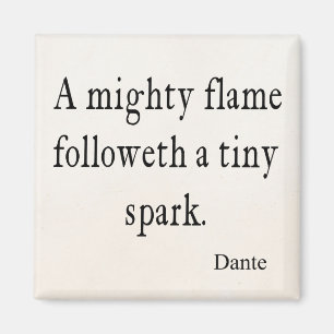 Vintage Dante mächtige Flammen-kleine Magnet