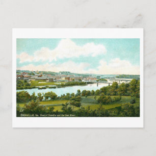 Vintage Danville und Dan River Postkarte