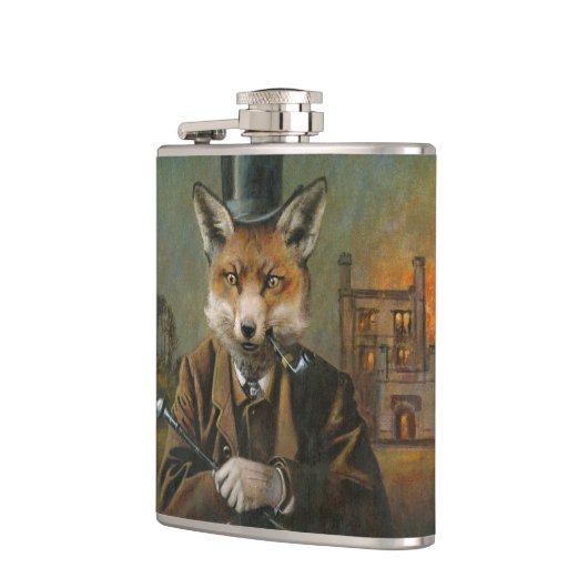 Vintage Dapper angesagte Flasche Fox Flachmann (Links)