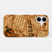 Vintage Dark Academia Ästhetik Muster iPhone 16 Hülle (Rückseite (Horizontal))