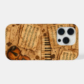 Vintage Dark Academia Ästhetik Muster iPhone Hülle (Rückseite (Horizontal))