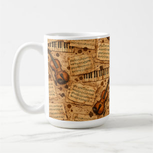 Vintage Dark Academia Ästhetik Muster Kaffeetasse