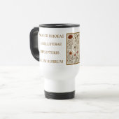 Vintage Dark Academia Botanischer Reisebecher (Vorderseite Links)