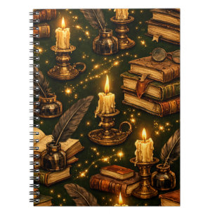 Vintage Dark Academia Magiebücher Notizblock