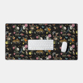 Vintage Dark Botanical Wild Animals in Forest Schreibtischunterlage (Tastatur & Maus)