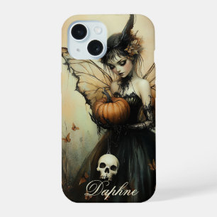 Vintage Dark Gothic Feen Halloween, Benutzerdefini iPhone 15 Hülle
