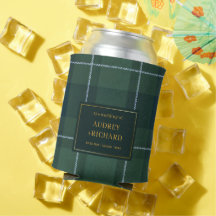 Vintage Dark Green Tartan Polo Plaid Wedding Favor