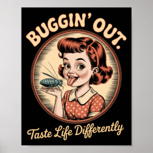 Vintage Dark Humor Bug Licker Retro Lustiger Spruc Poster