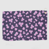 Vintage dark purple florals golfhandtuch (Horizontal)