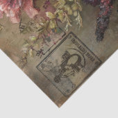 Vintage Dark Wildflower Bouquet and Decoupage  Seidenpapier (Ausschnitt)