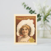 Vintage Darstellende Künstler Poster Ferris Comedi Postkarte (Stehend Vorderseite)