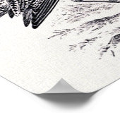 Vintage Darstellung "Common Curlew" Poster (Ecke)