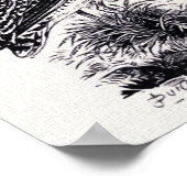 Vintage Darstellung "Common Snipe" Poster (Ecke)